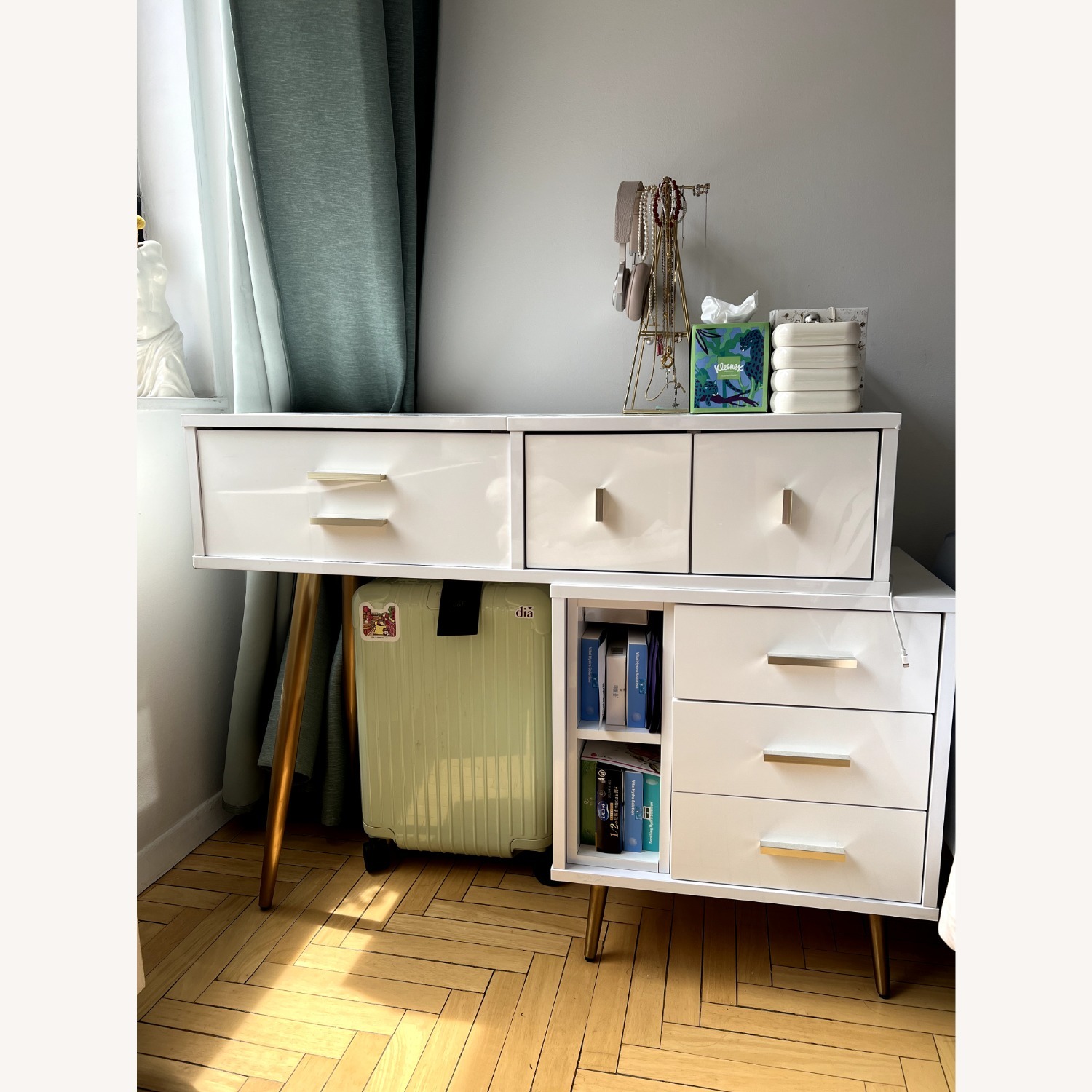 Wayfair White Vanity with Mirror - image-2