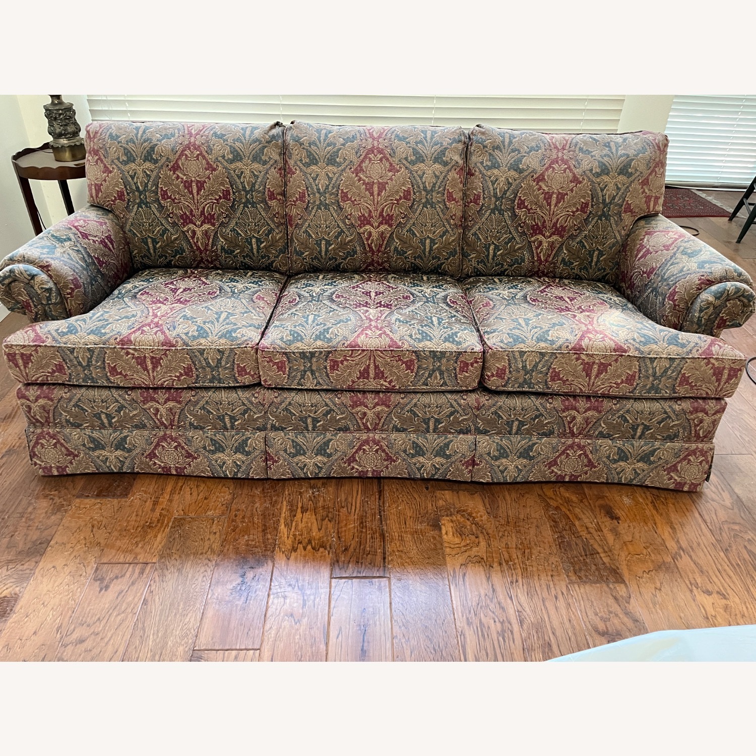 Drexel 7 Foot 3 Person Fabric Sofa - image-1