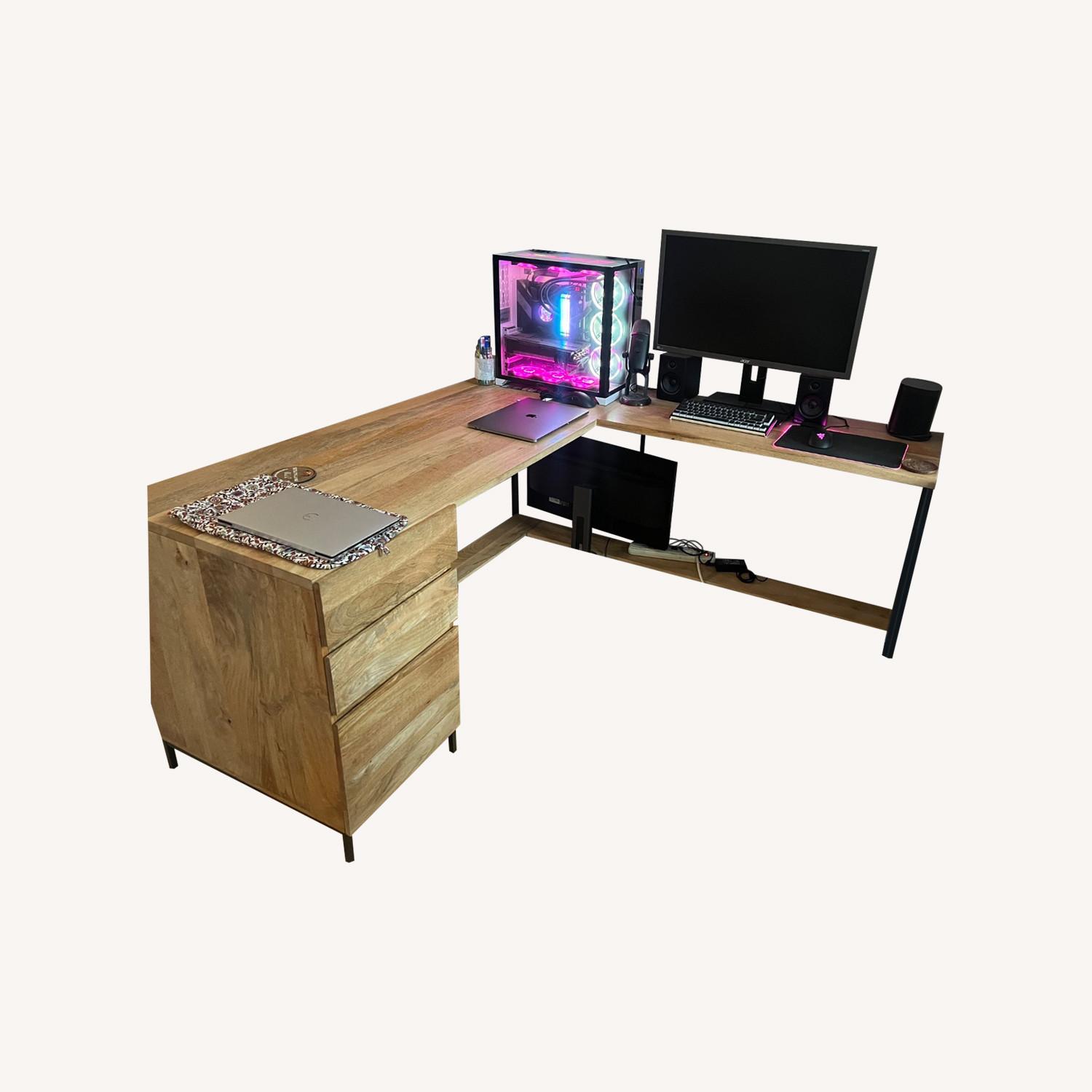 West Elm L Shaped Desk - image-0