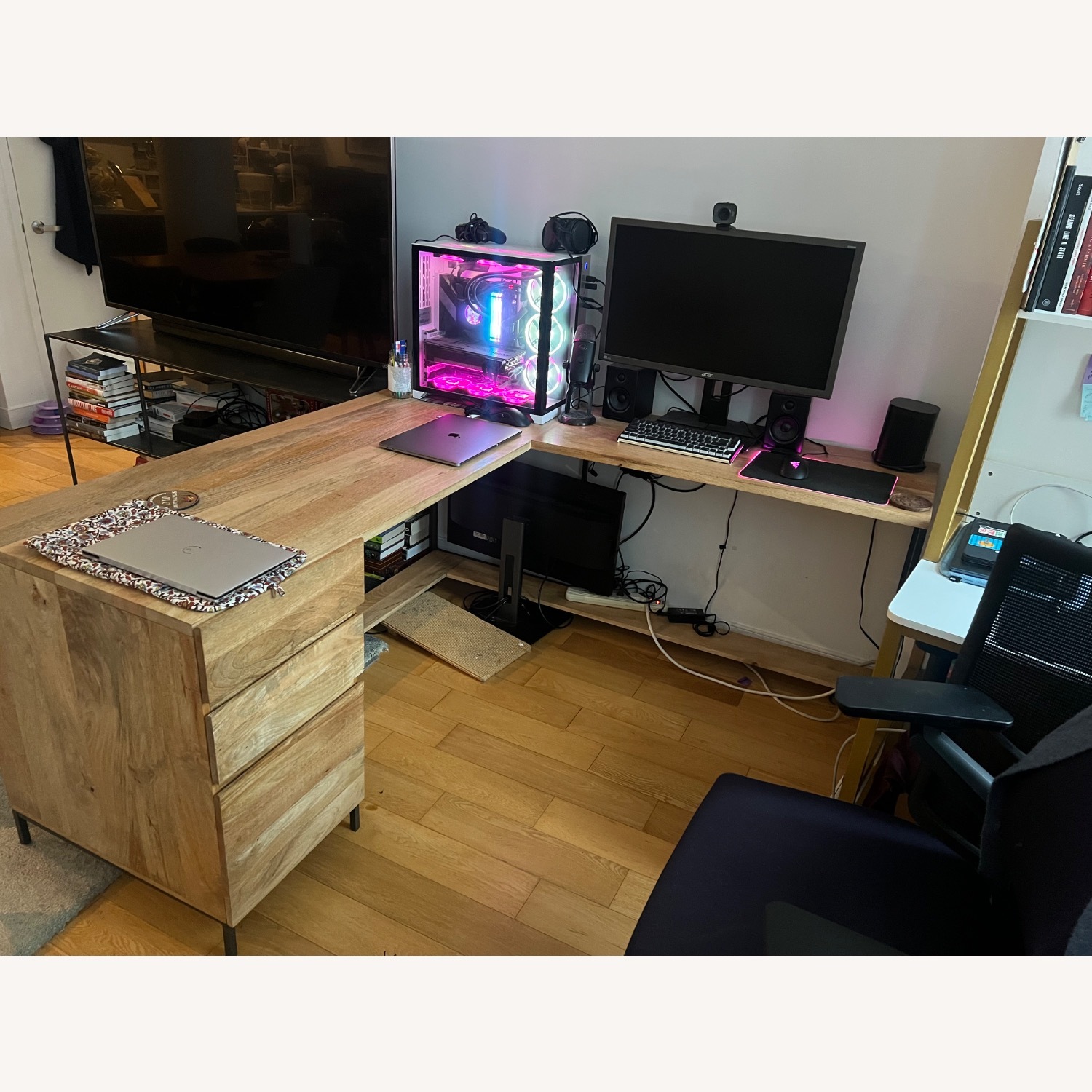 West Elm L Shaped Desk - image-1