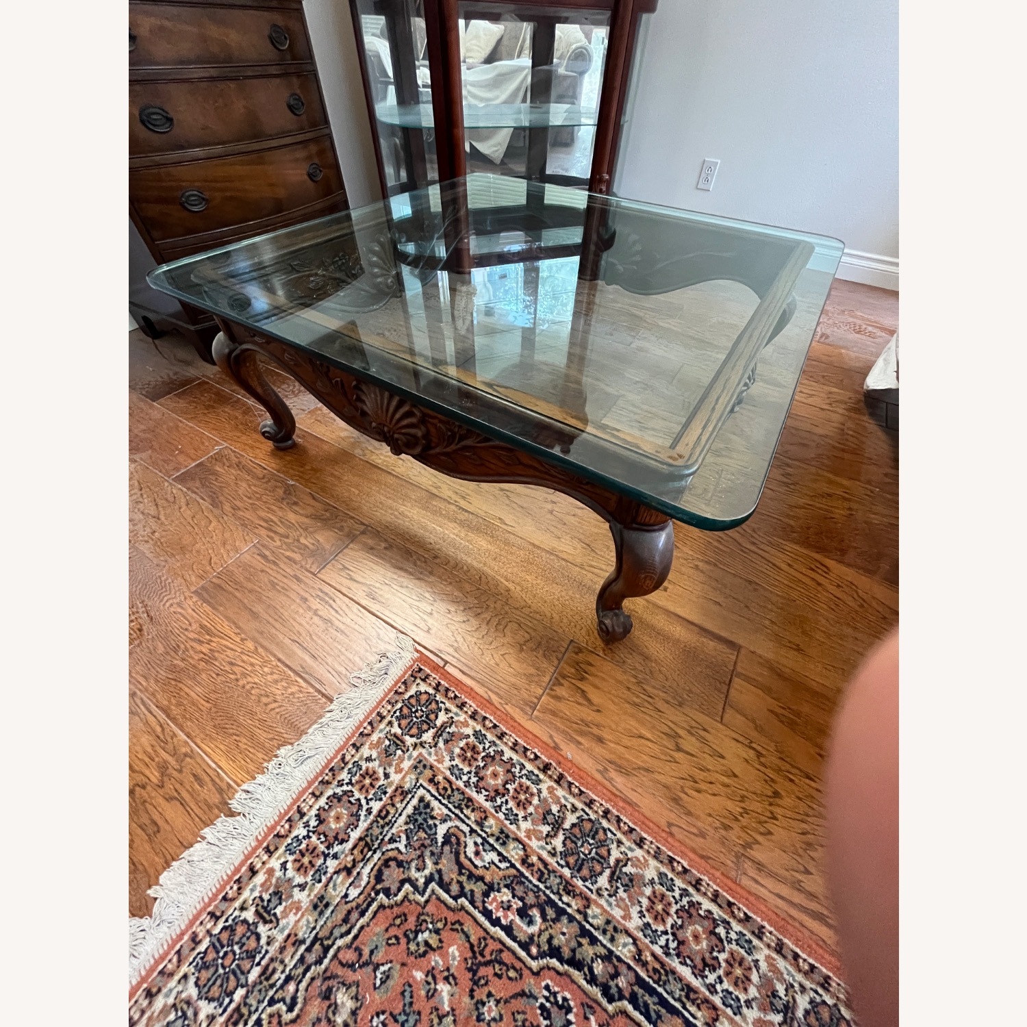 Square Glass Top Coffee Table - image-1