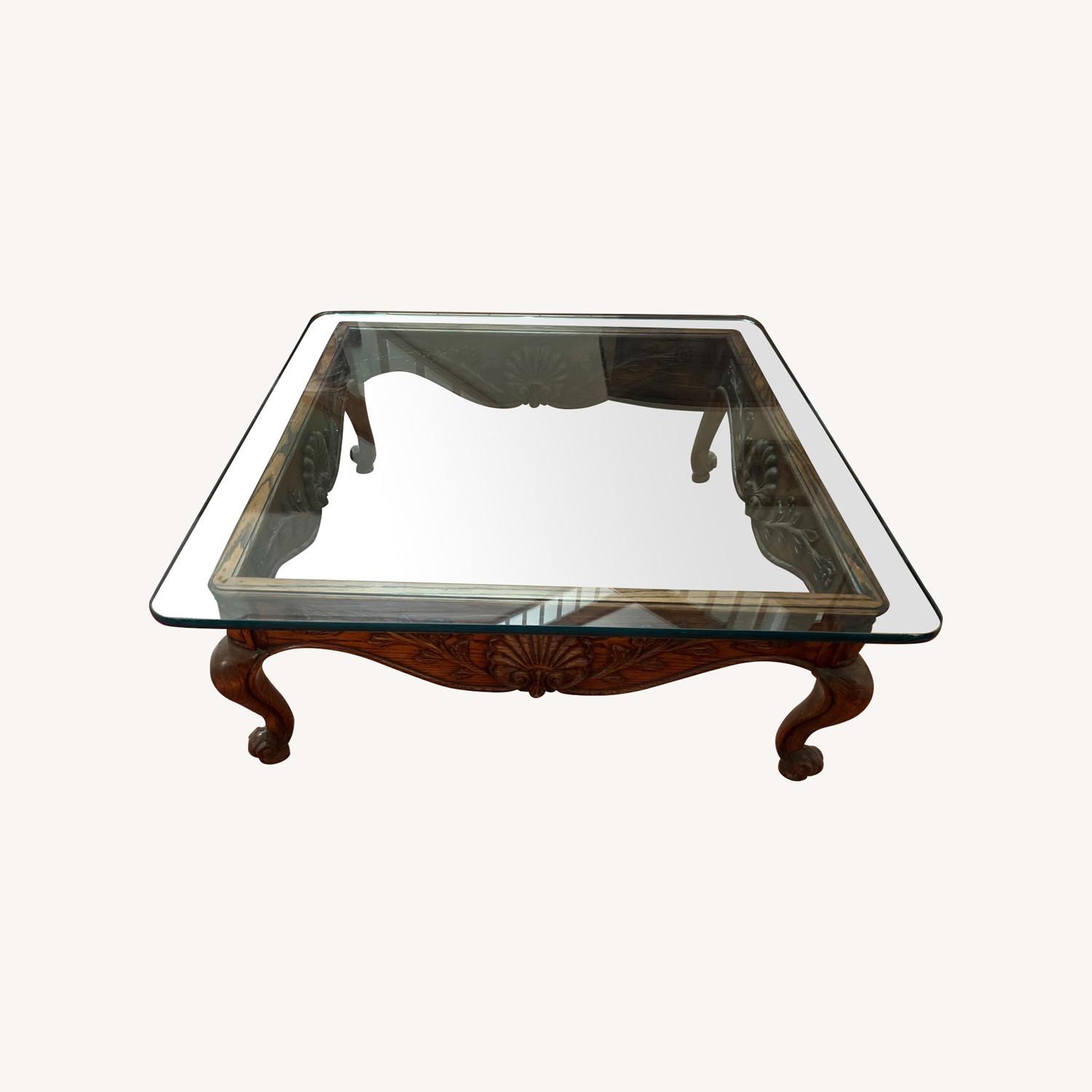 Square Glass Top Coffee Table - image-0