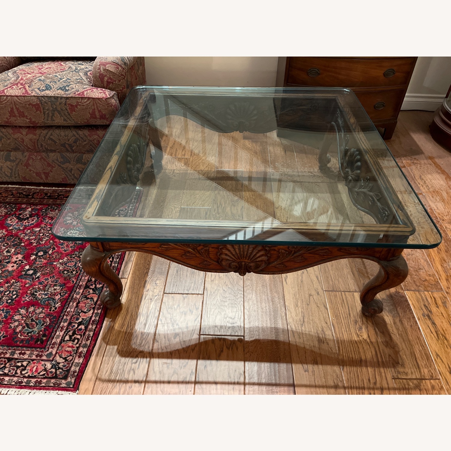 Square Glass Top Coffee Table - image-2