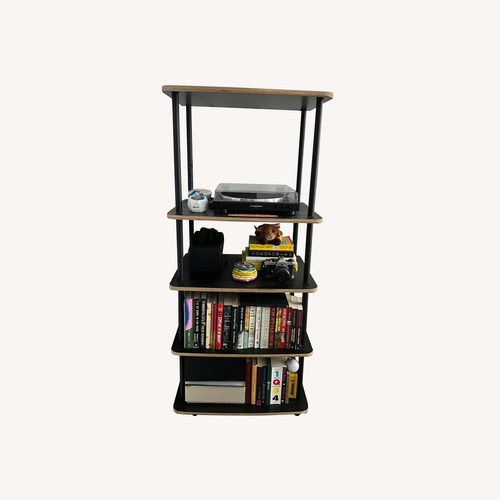 Used Inside Weather Atlas Bookshelf Shelving Unit Black for sale on AptDeco
