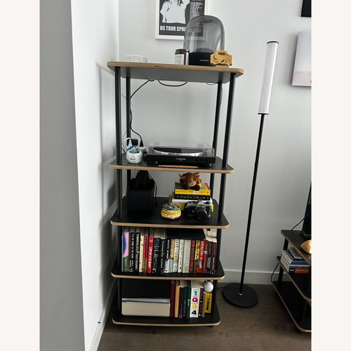 Used Inside Weather Atlas Bookshelf Shelving Unit Black for sale on AptDeco