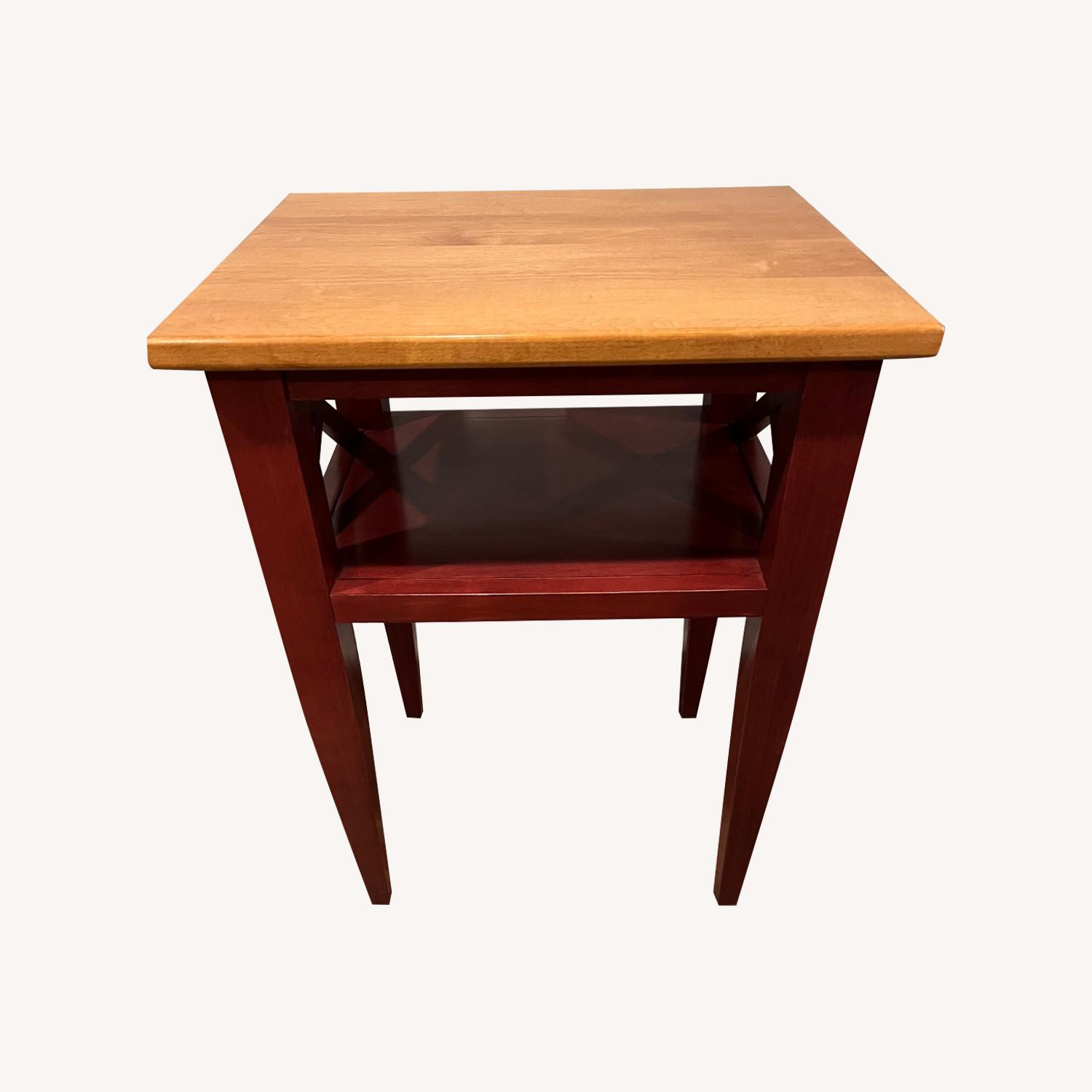 Ethan Allen Side Table Two-Tone - image-0