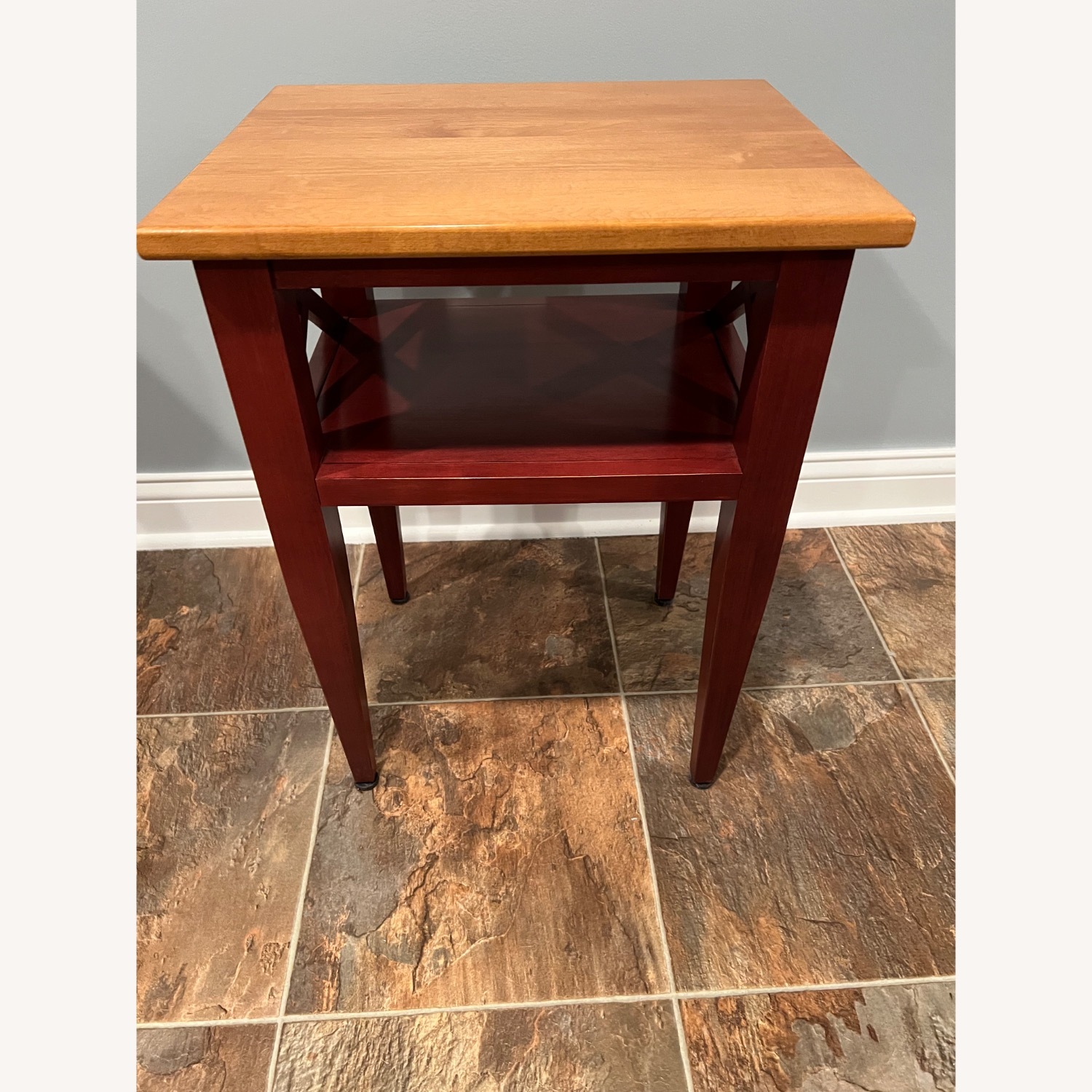 Ethan Allen Side Table Two-Tone - image-2