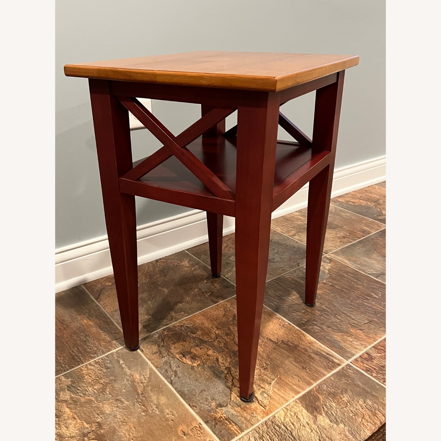 Ethan Allen Side Table Two-Tone - image-1