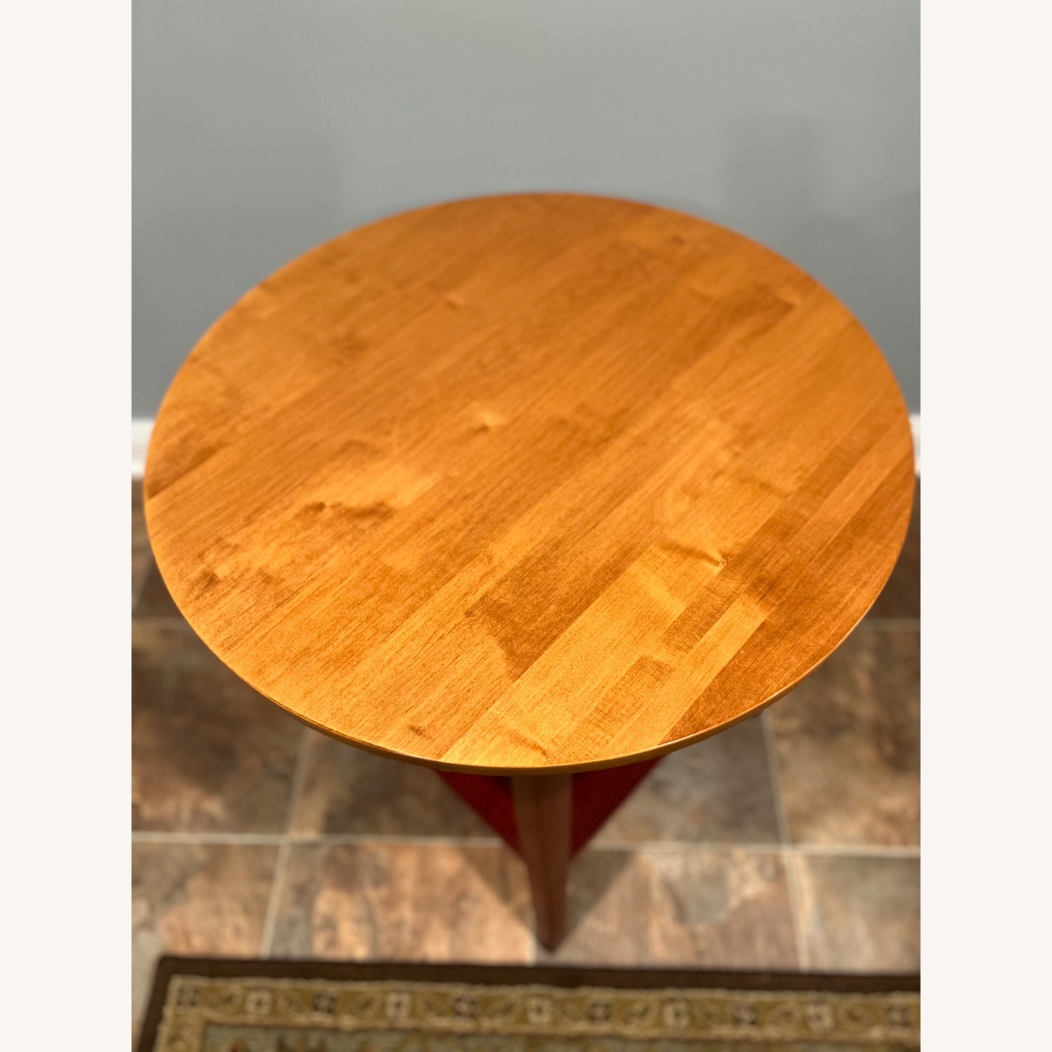 Ethan Allen Round Accent Table Two-Tone - image-3