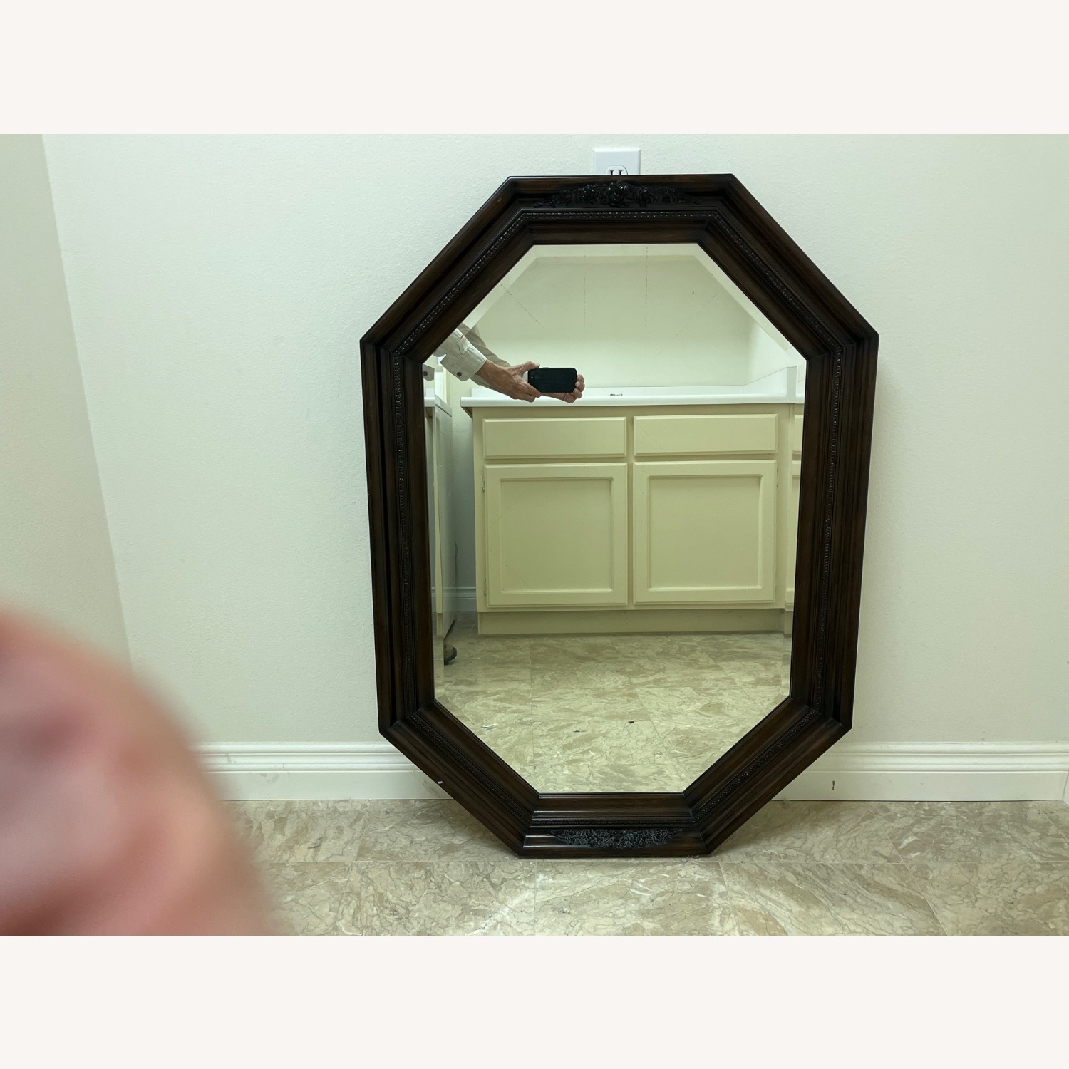 Vintage Octagon Beveled Glass Mirror - image-2