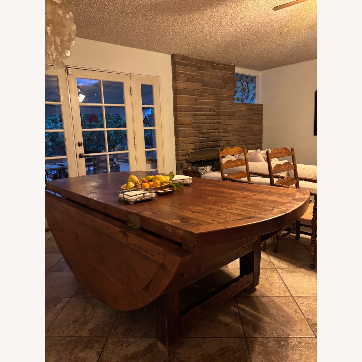 Vintage Wood Dining Table Set - image-5