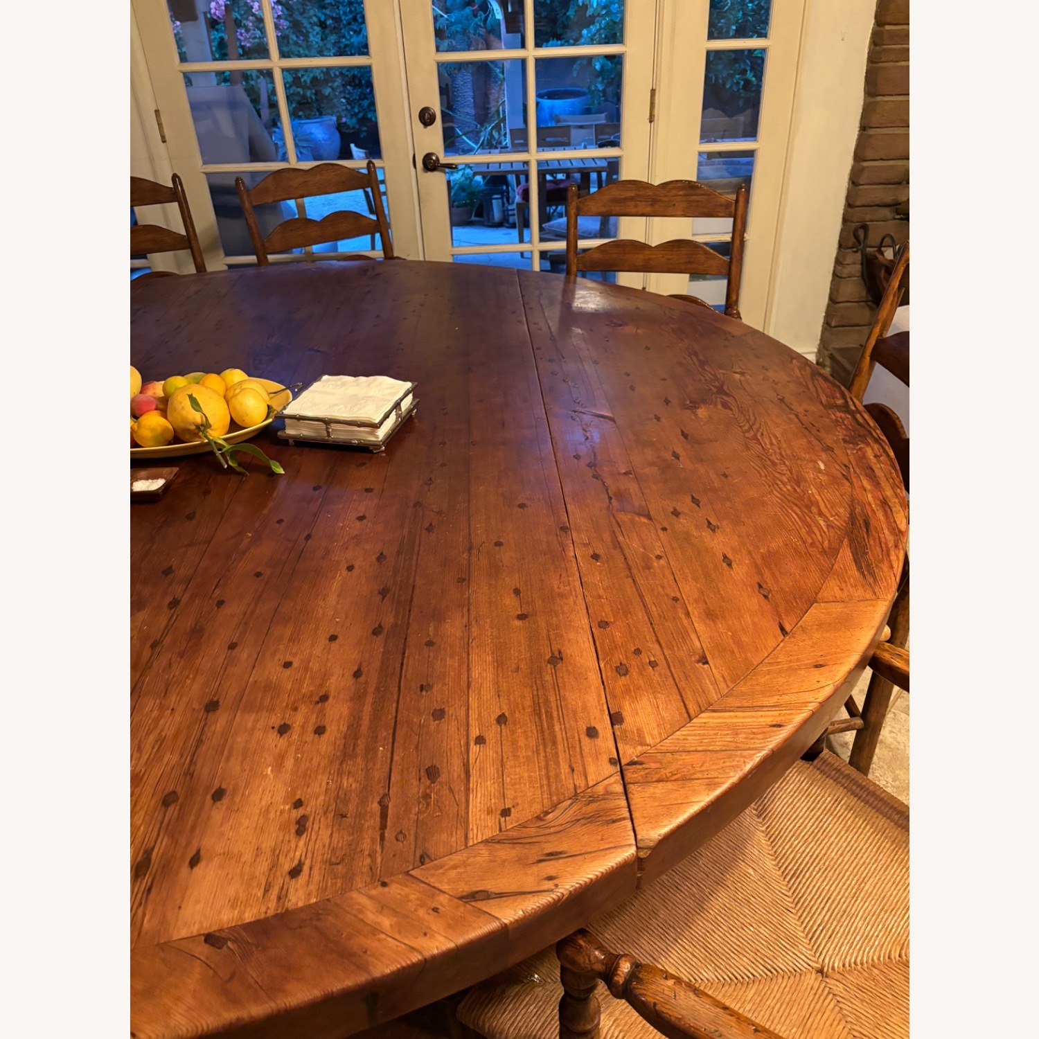 Vintage Wood Dining Table Set - image-9