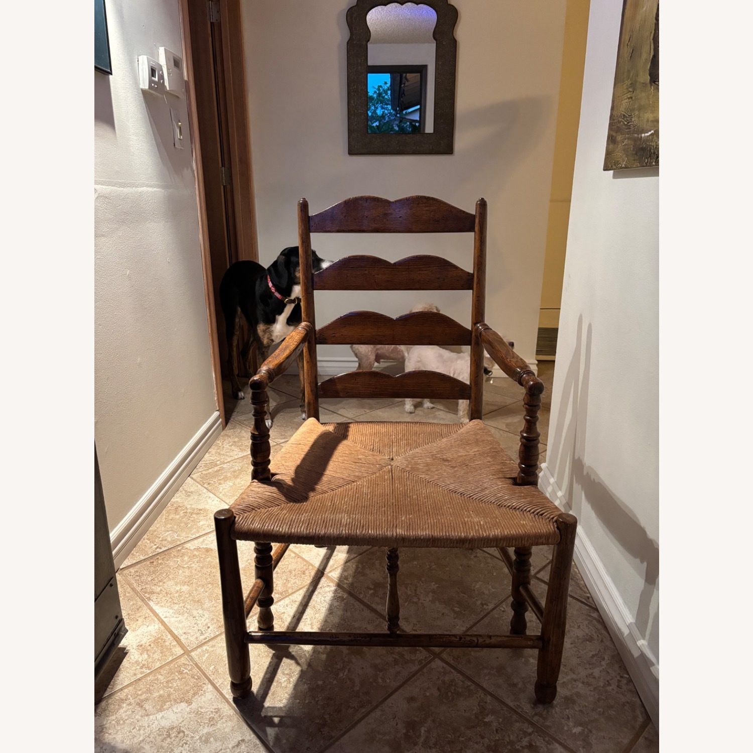 Vintage Wood Dining Table Set - image-6