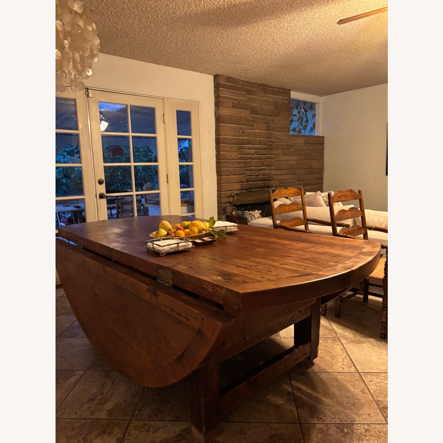 Vintage Wood Dining Table Set - image-3