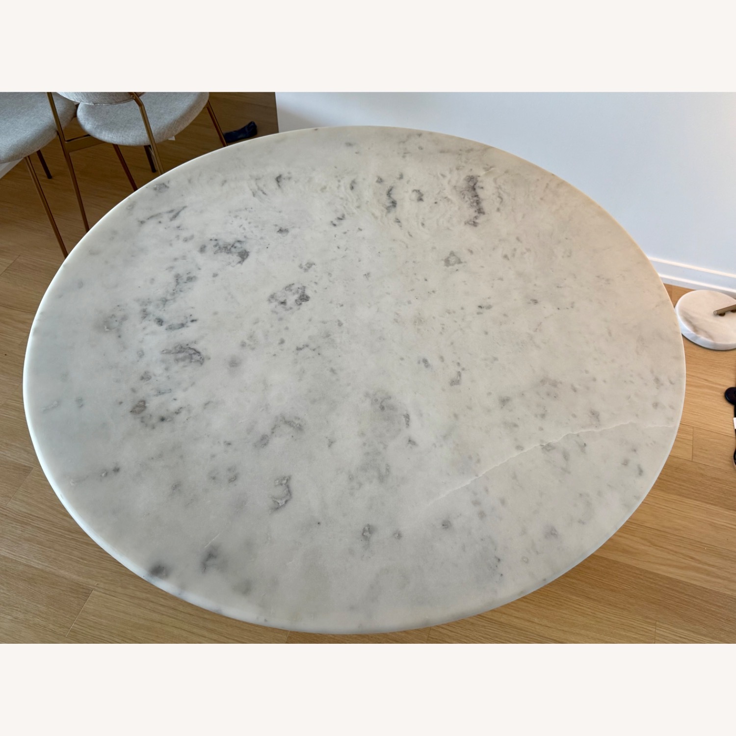 West Elm Silhouette Pedestal Marble Dining Table - image-4