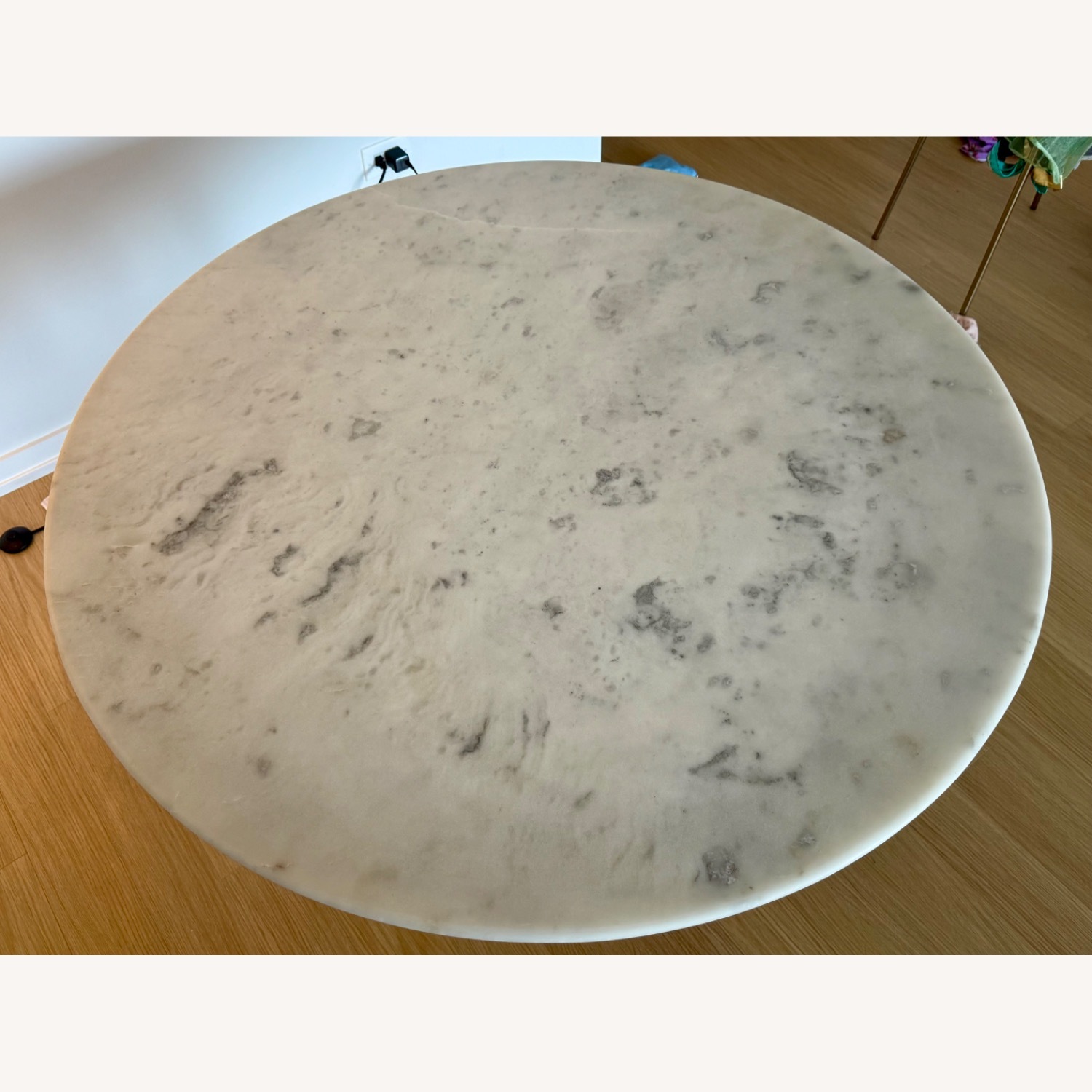West Elm Silhouette Pedestal Marble Dining Table - image-5