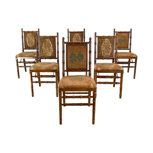 Used Vintage Faux Bamboo Folding Dining Chairs- Six for sale on AptDeco