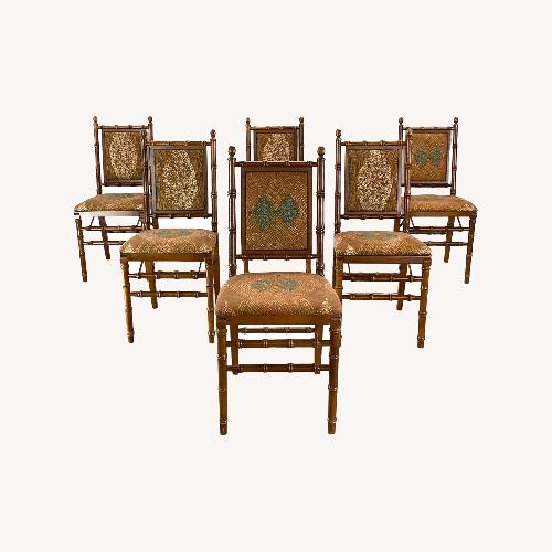 Used Vintage Faux Bamboo Folding Dining Chairs- Six for sale on AptDeco