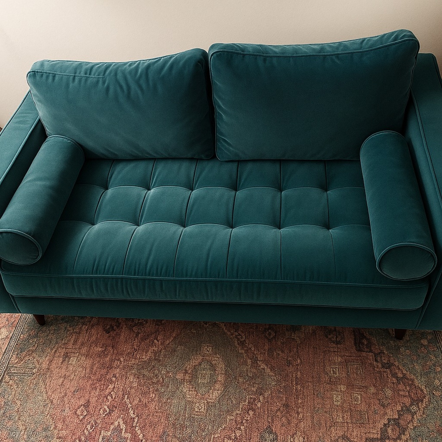 Article Sven 72" Velvet Loveseat - Pacific Ocean - image-1