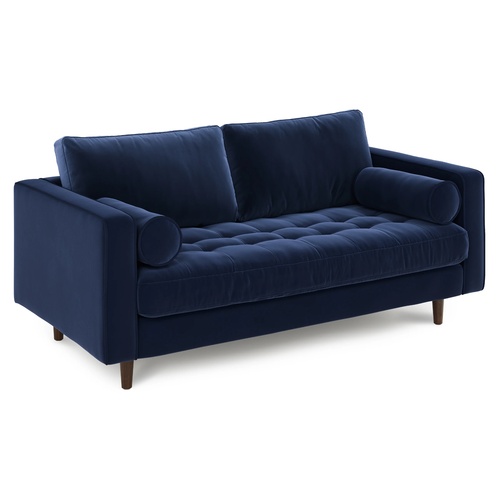 Used Article Sven 72" Velvet Loveseat - Pacific Ocean for sale on AptDeco