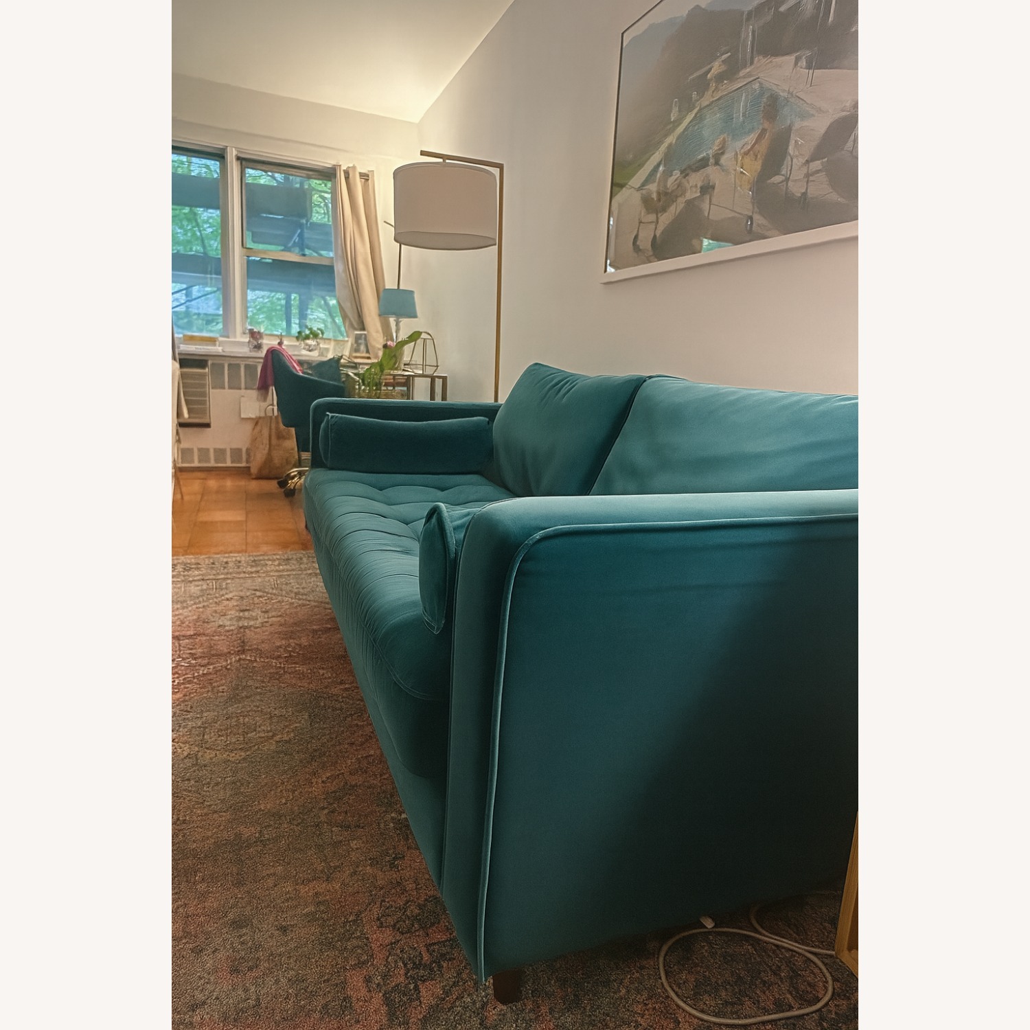 Article Sven 72" Velvet Loveseat - Pacific Ocean - image-2