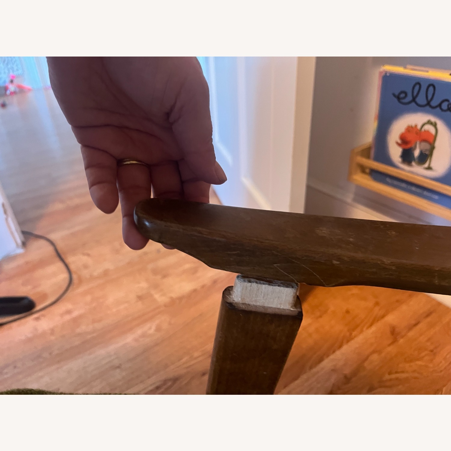 Mid Century Modern Green Wool Chair - image-2