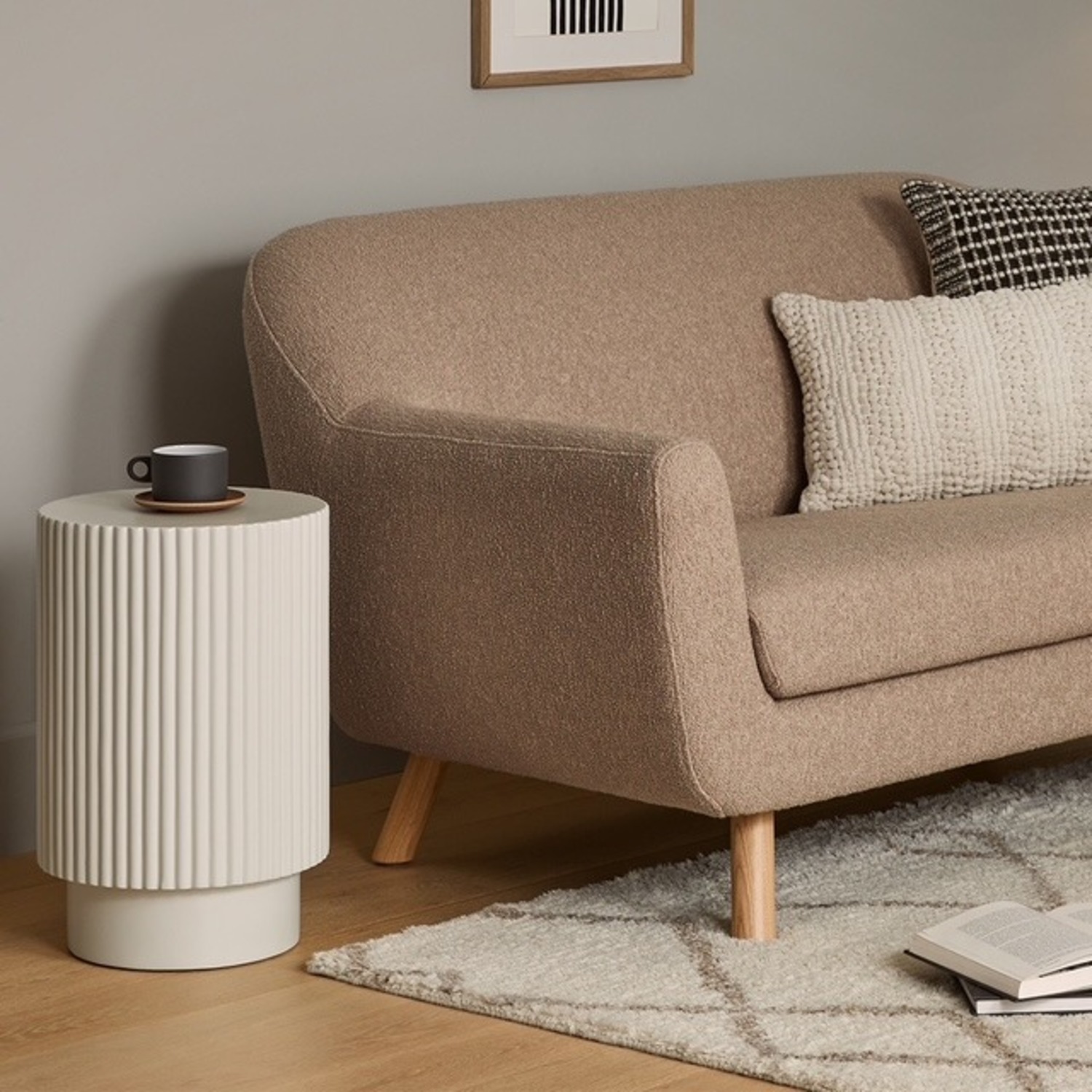 Gabriola 64" Loveseat - Sandstone Wool Bouclé - image-2