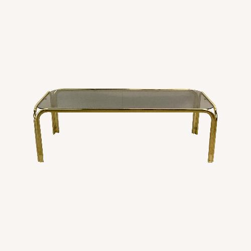 Used Vintage Modern Smoked Glass Coffee Table for sale on AptDeco