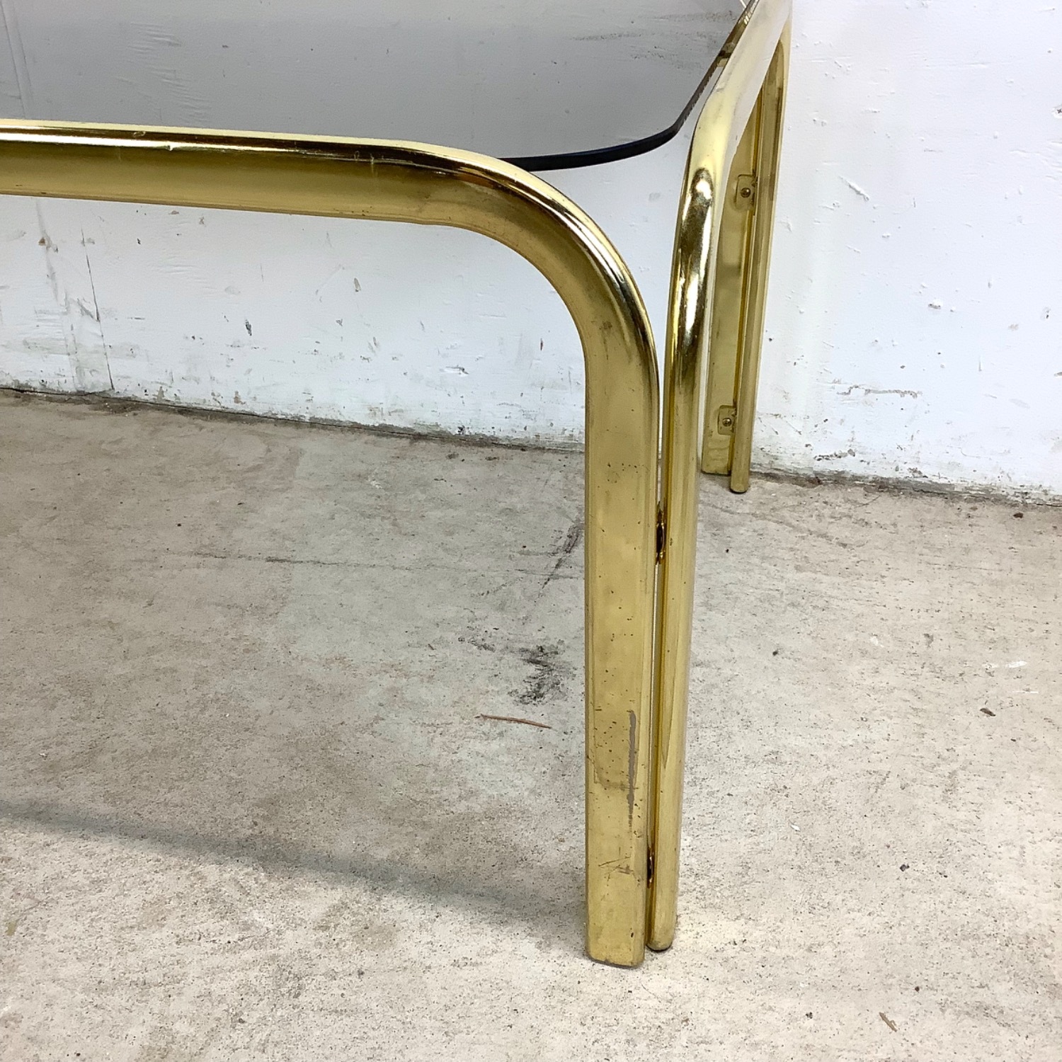 Vintage Modern Smoked Glass Coffee Table - image-17