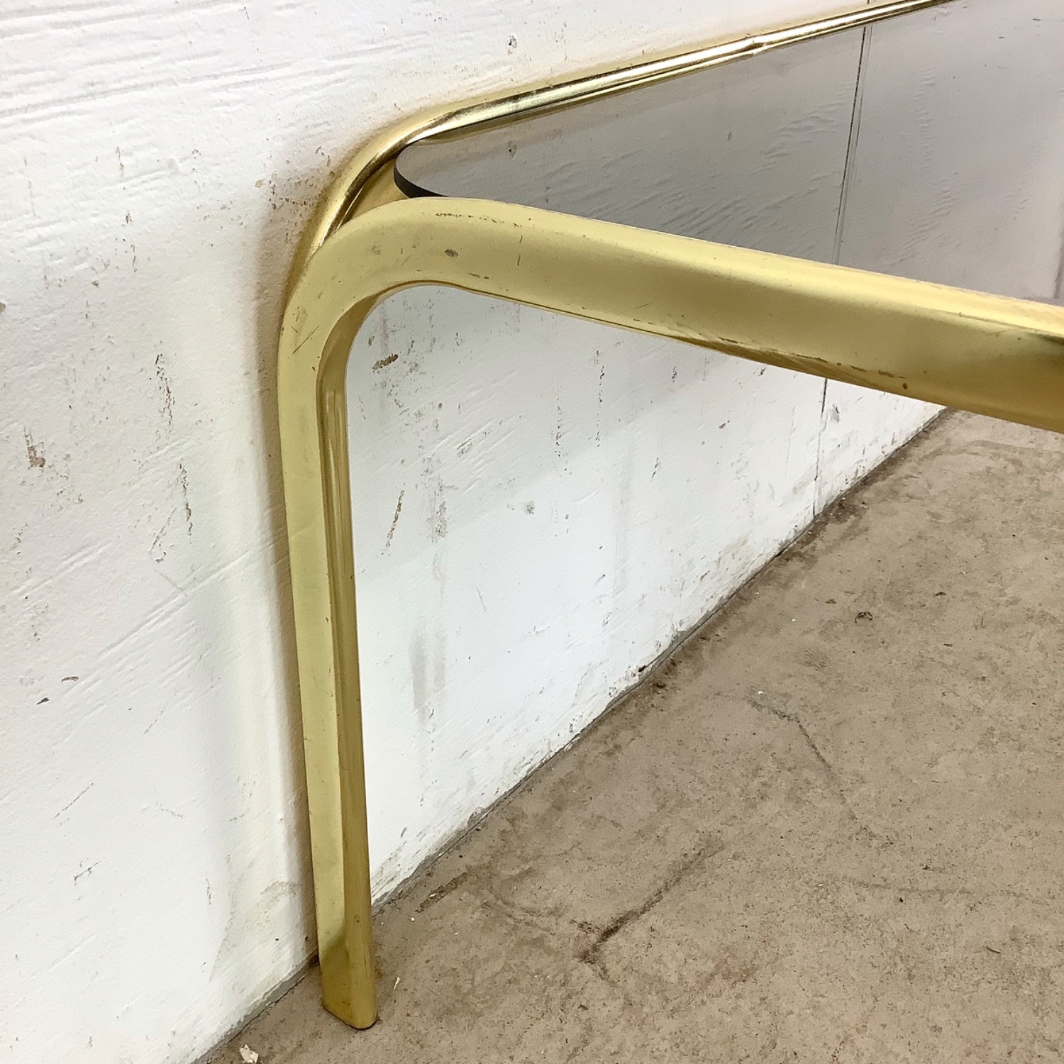 Vintage Modern Smoked Glass Coffee Table - image-12