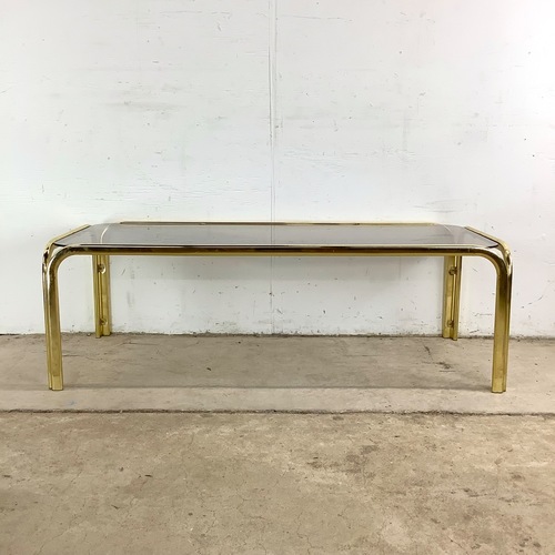 Used Vintage Modern Smoked Glass Coffee Table for sale on AptDeco