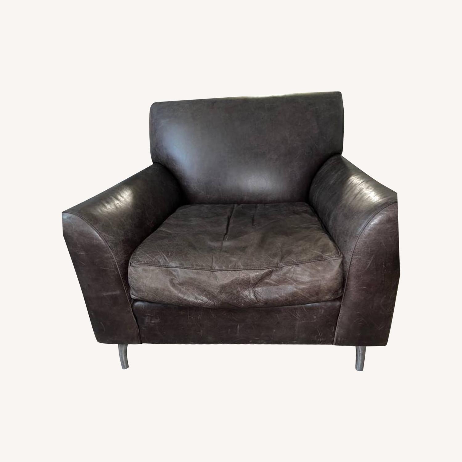 Mitchell Gold + Bob Williams Leather Chair - image-0