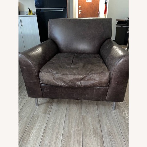 Used Mitchell Gold + Bob Williams Leather Chair for sale on AptDeco