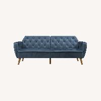 Novogratz Tallulah  Memory Foam Futon, Blue Velvet