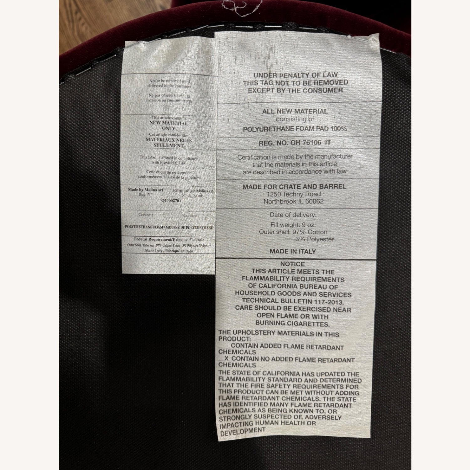 Crate & Barrel Camille Dining Chairs - image-3