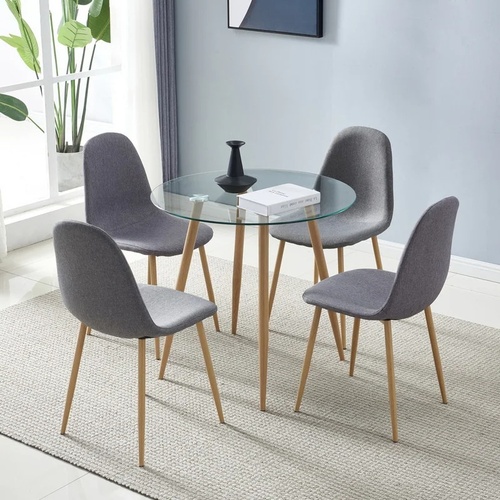 Used Glass-top Dining Table and Four Chairs  for sale on AptDeco
