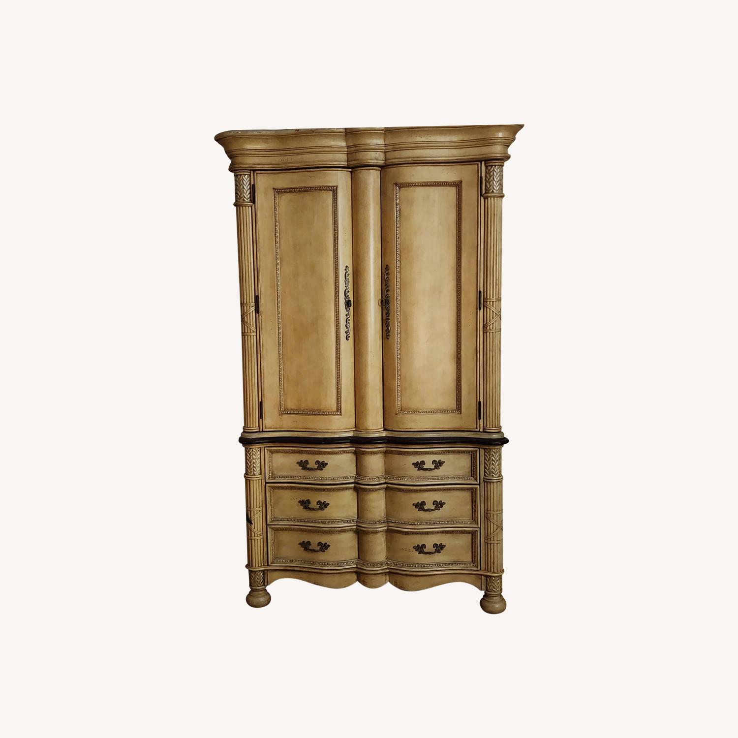 Two Piece Antique Armoire - image-0