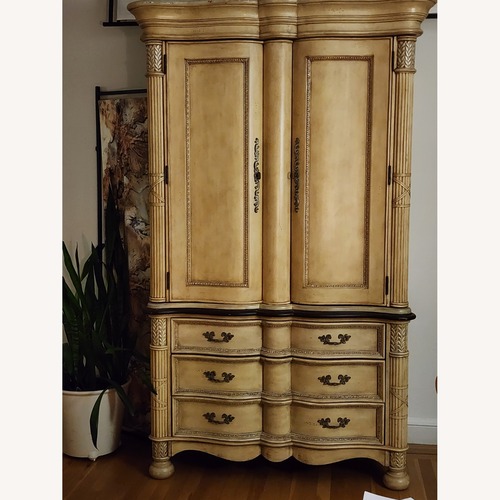 Used Two Piece Antique Armoire  for sale on AptDeco