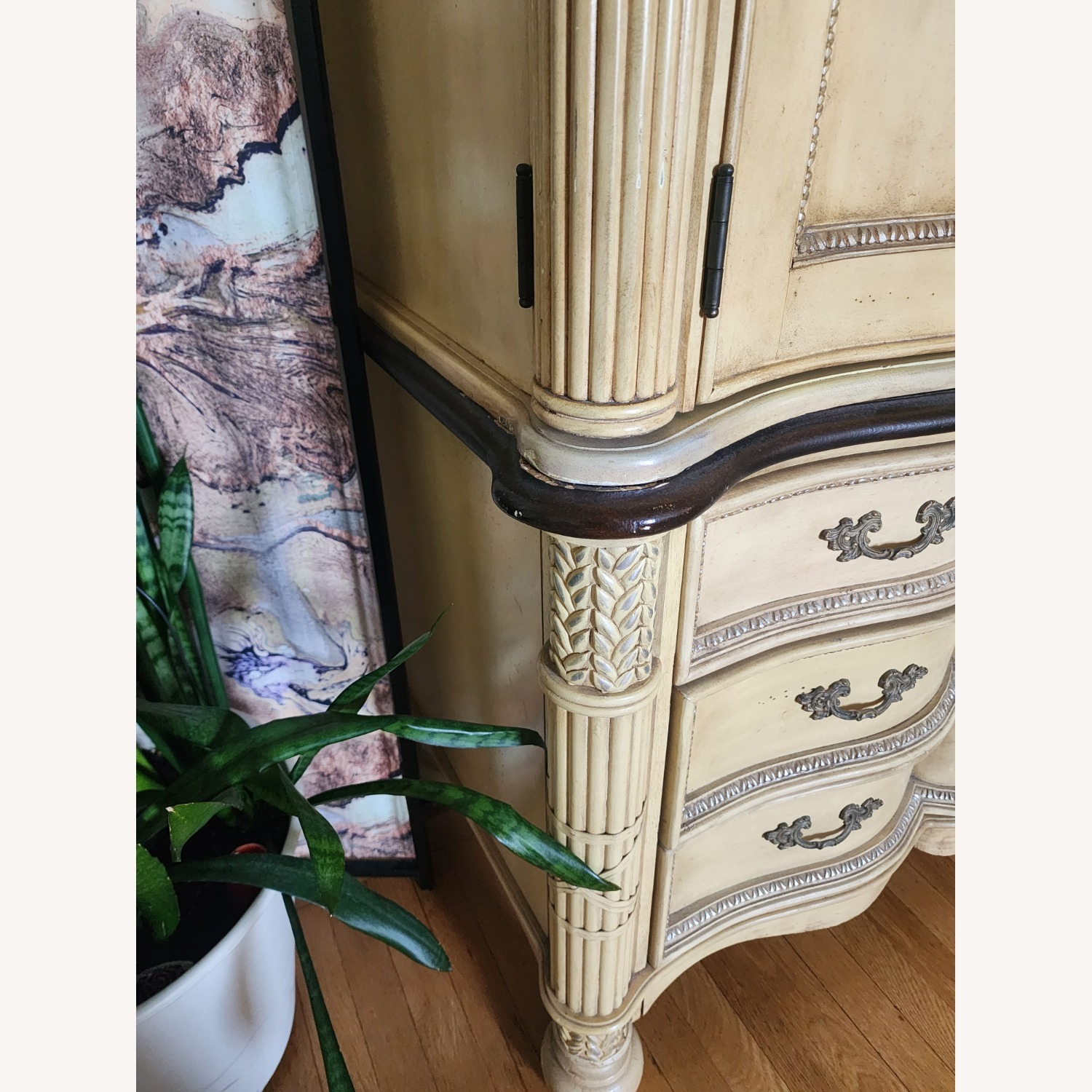 Two Piece Antique Armoire - image-3