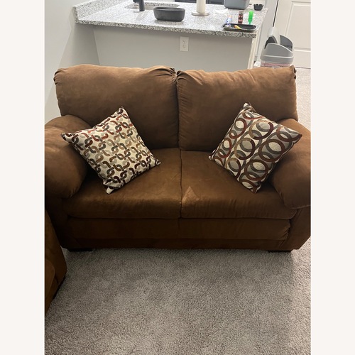 Used Sierra Chocolate Loveseat  for sale on AptDeco