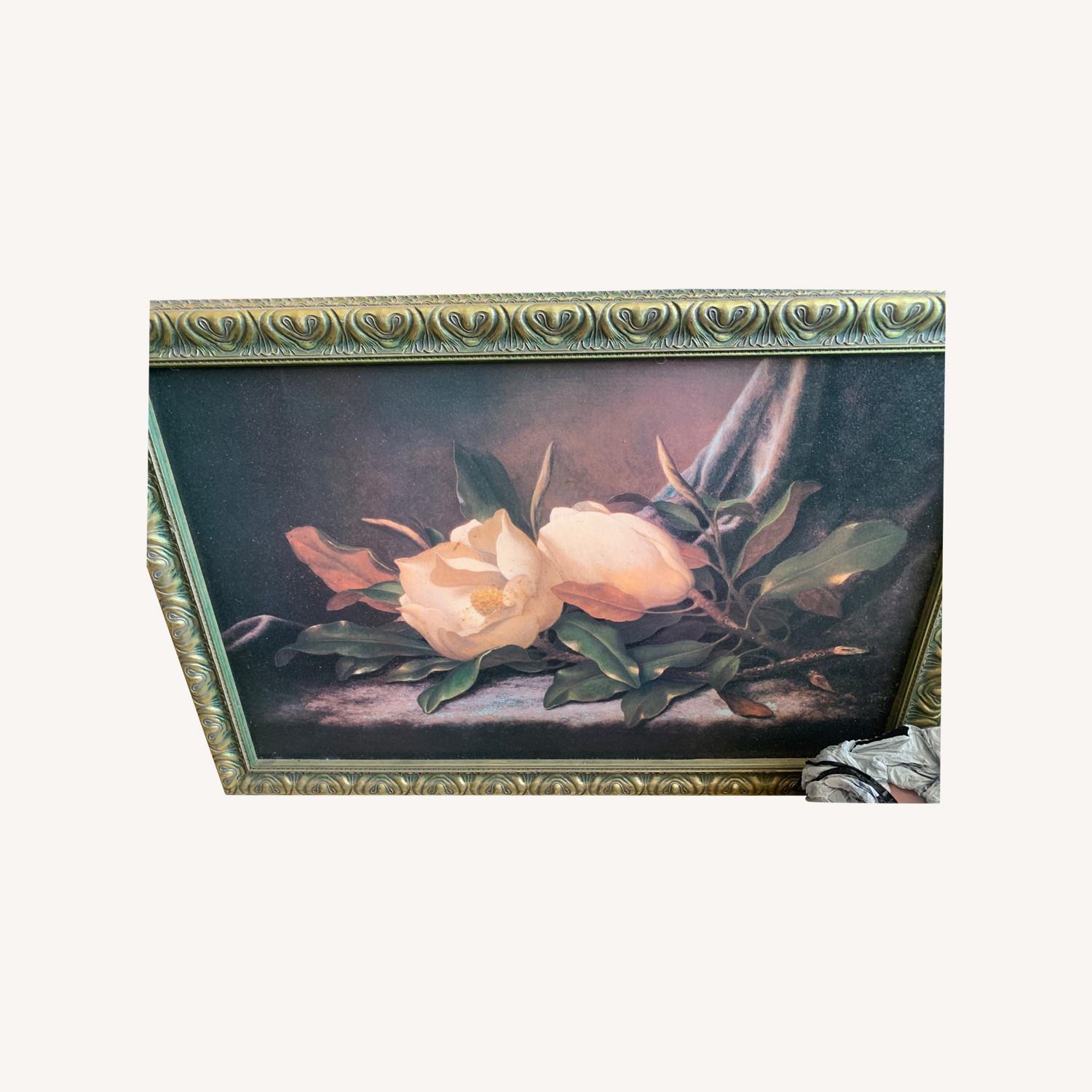 Textured Magnolia Framed Painting - image-0