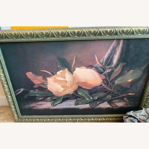 Used Textured Magnolia Framed Painting for sale on AptDeco