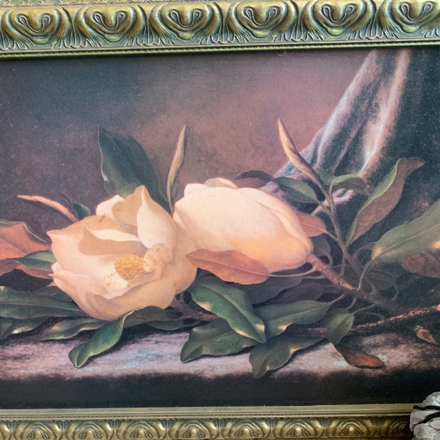 Textured Magnolia Framed Painting - image-3