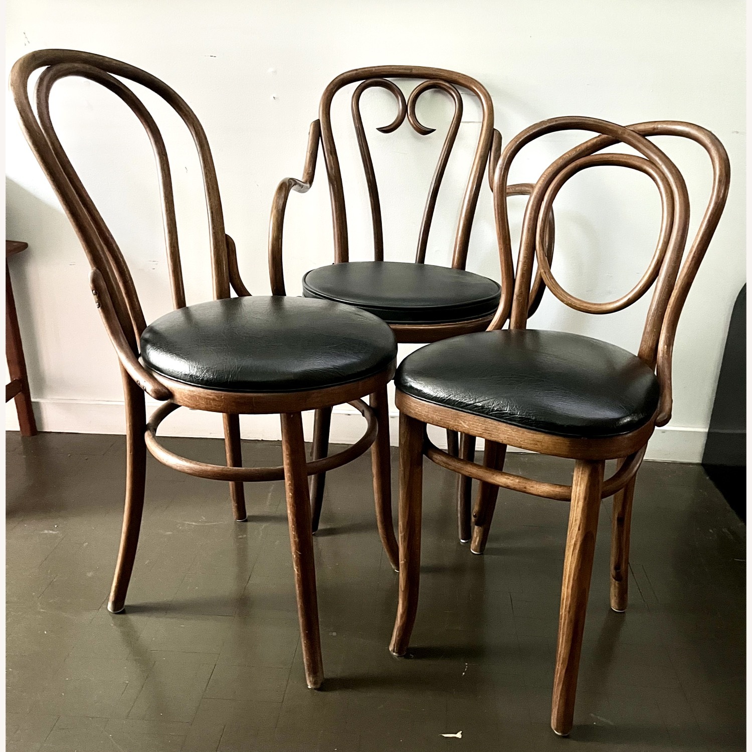 Set of 3 Vintage Bentwood Bistro Chairs  - image-3