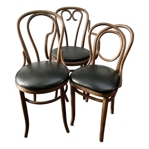 Used Set of 3 Vintage Bentwood Bistro Chairs  for sale on AptDeco