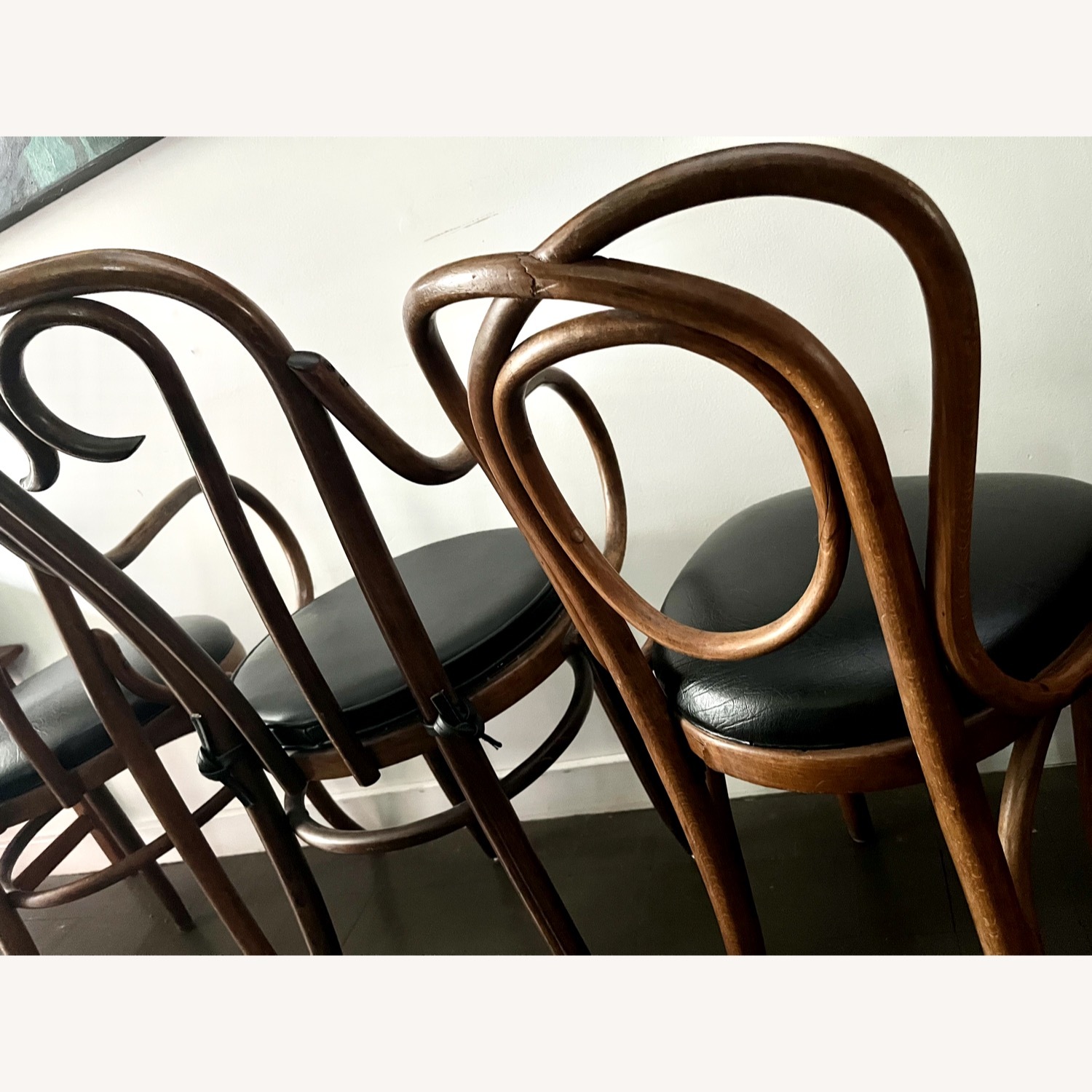Set of 3 Vintage Bentwood Bistro Chairs  - image-11