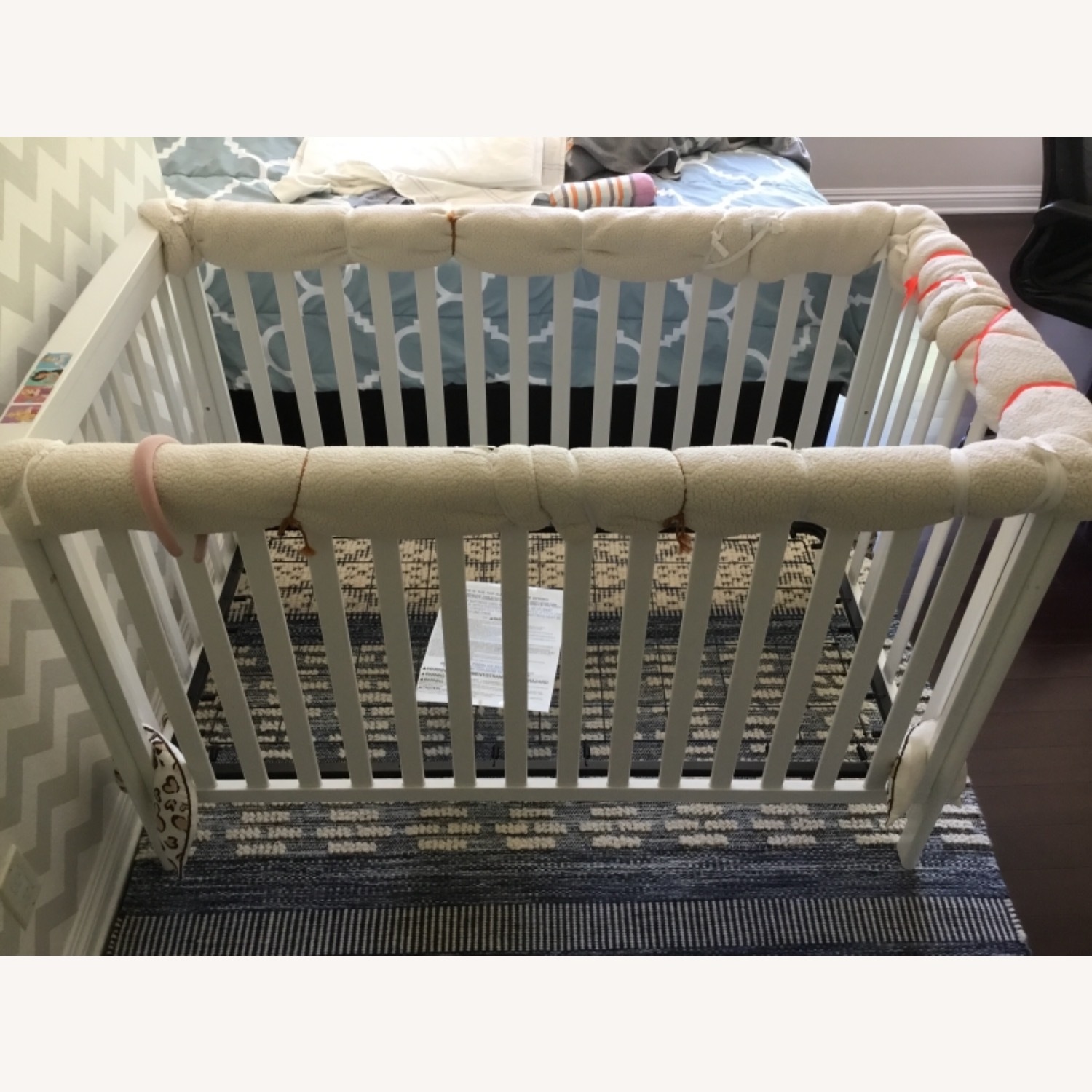 White Crib with Three Adjustable - image-2