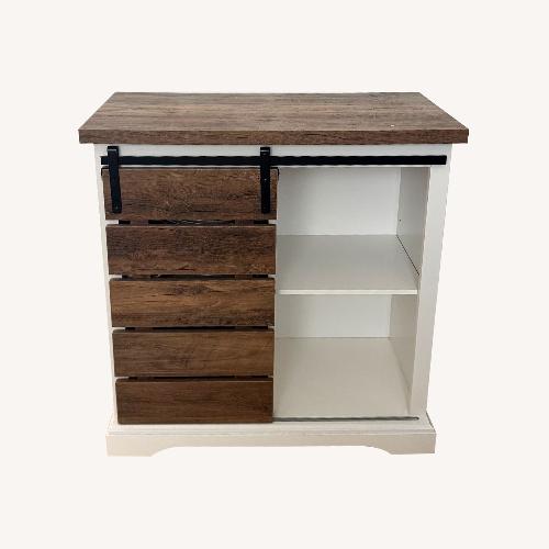 Used Farmhouse Rustic Sliding Storage Console for sale on AptDeco