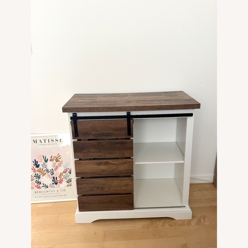 Used Farmhouse Rustic Sliding Storage Console for sale on AptDeco
