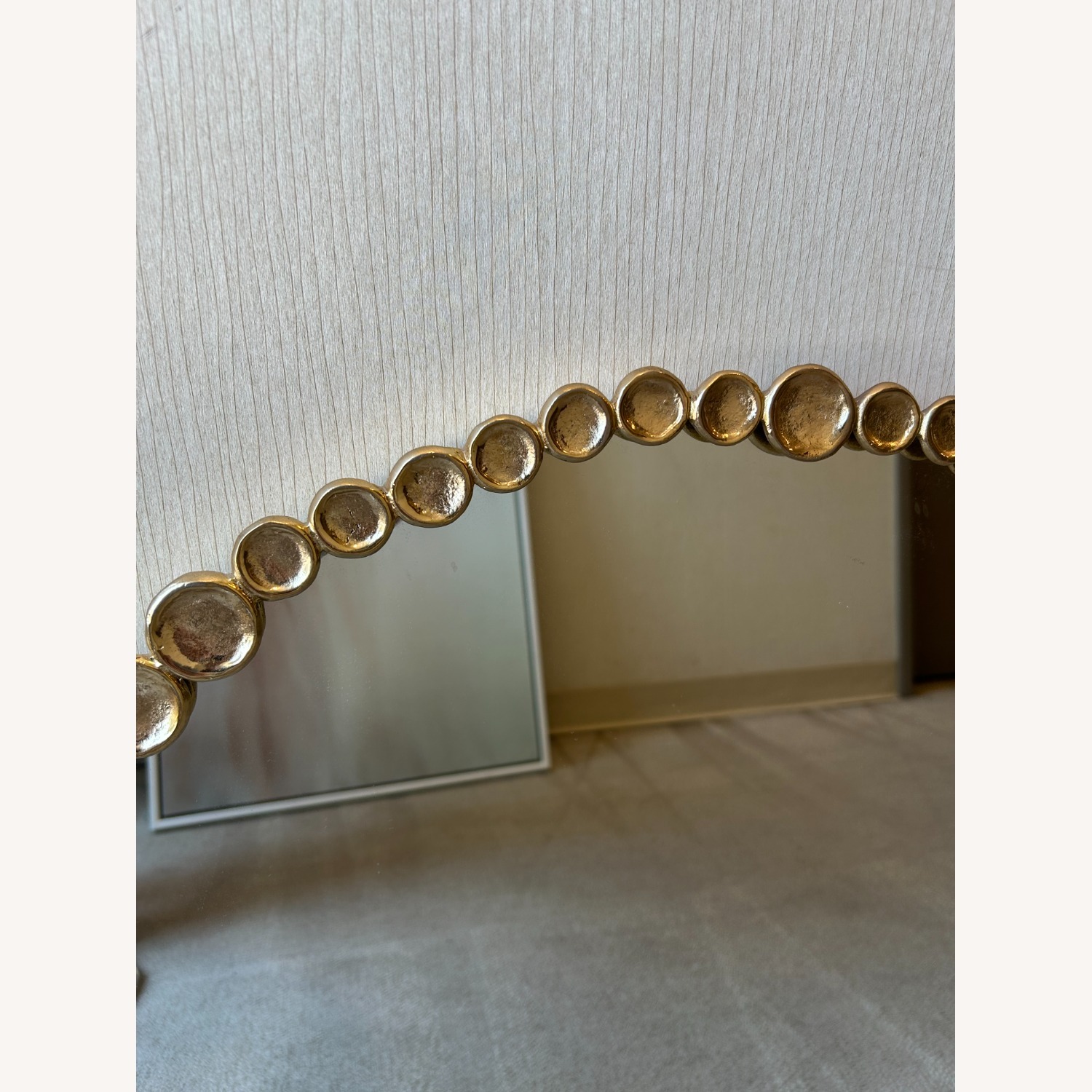 CB2 Button Round Gold Wall Mirror - image-3